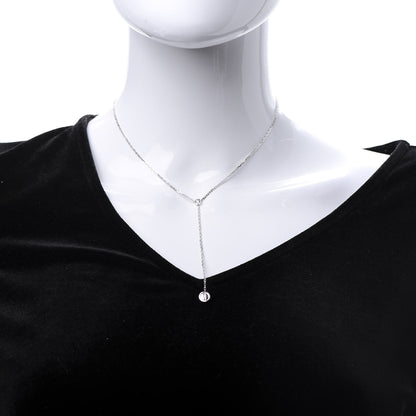Cartier 18K White Gold Diamond LOVE Drop Necklace 2 of 6