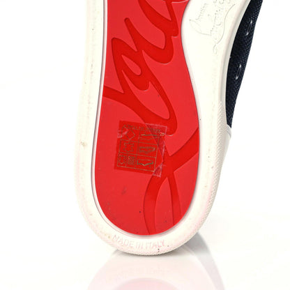 Christian Louboutin Mesh Suede Lou Spikes Flat Sneakers 43 Navy 9 of 12