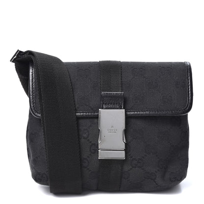 Gucci GG Monogram Web Buckle Belt Bag Black 1 of 9