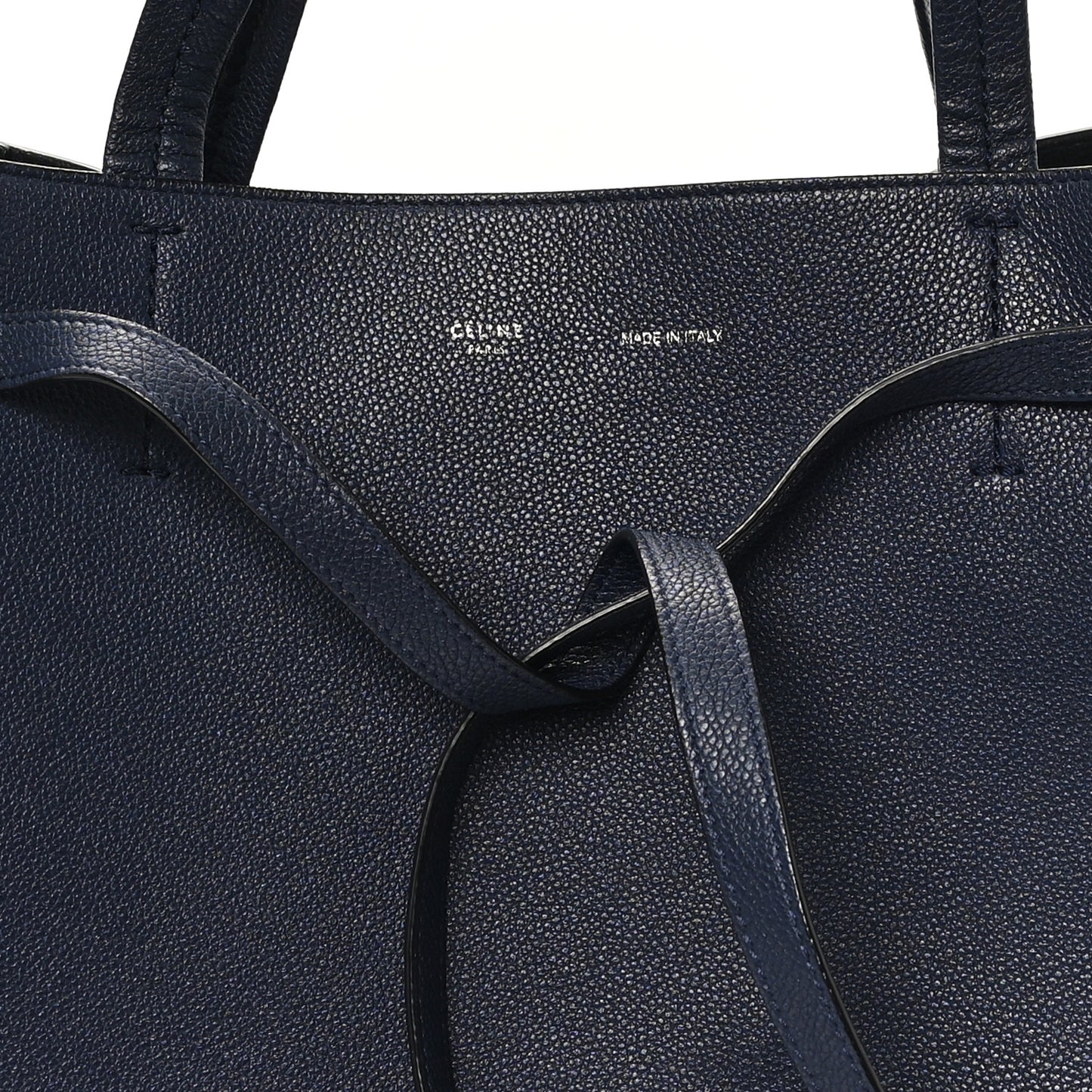 Soft Grained Calfskin Small Belt Cabas Phantom Navy