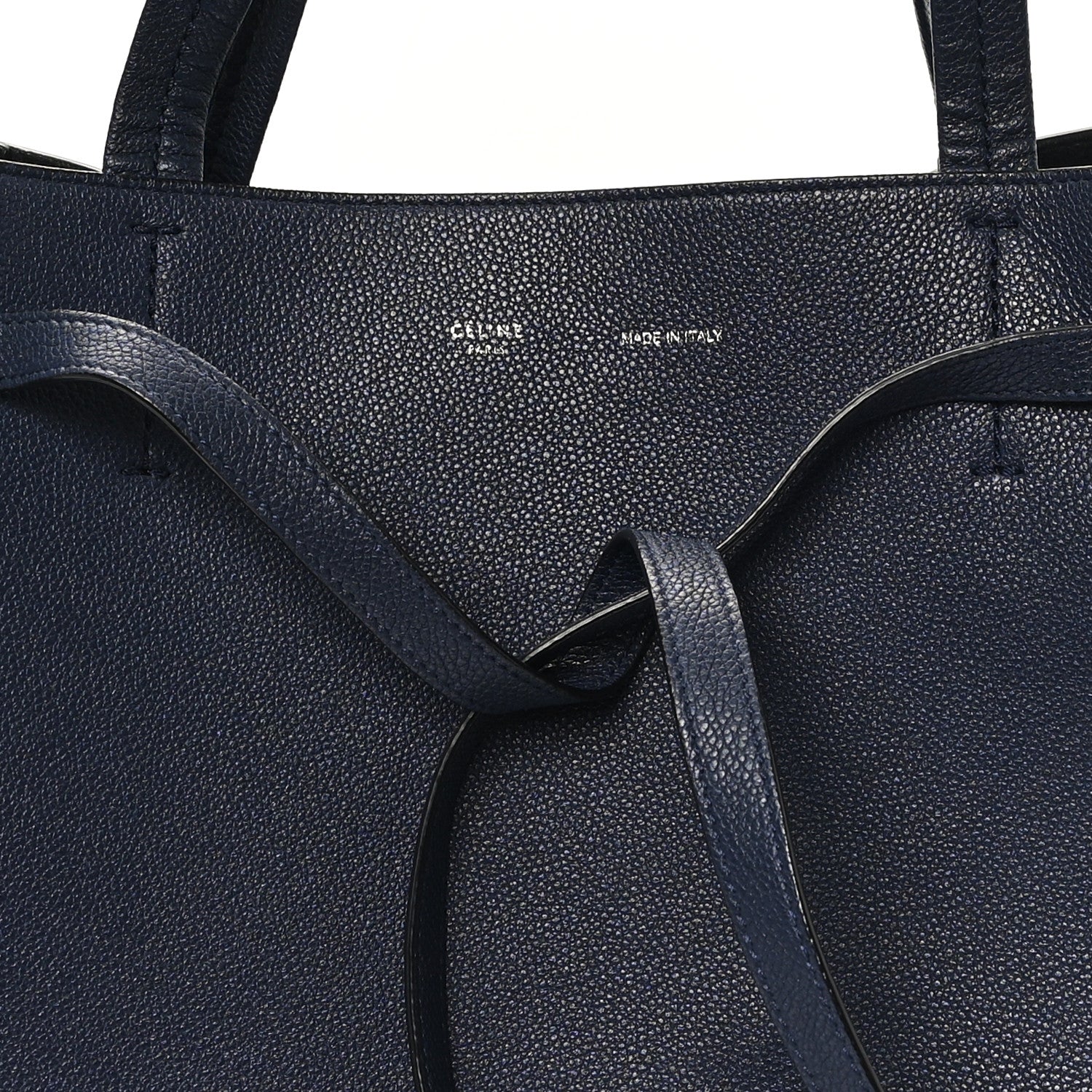 Celine Soft Grained Calfskin Small Belt Cabas Phantom Navy 7 of 14