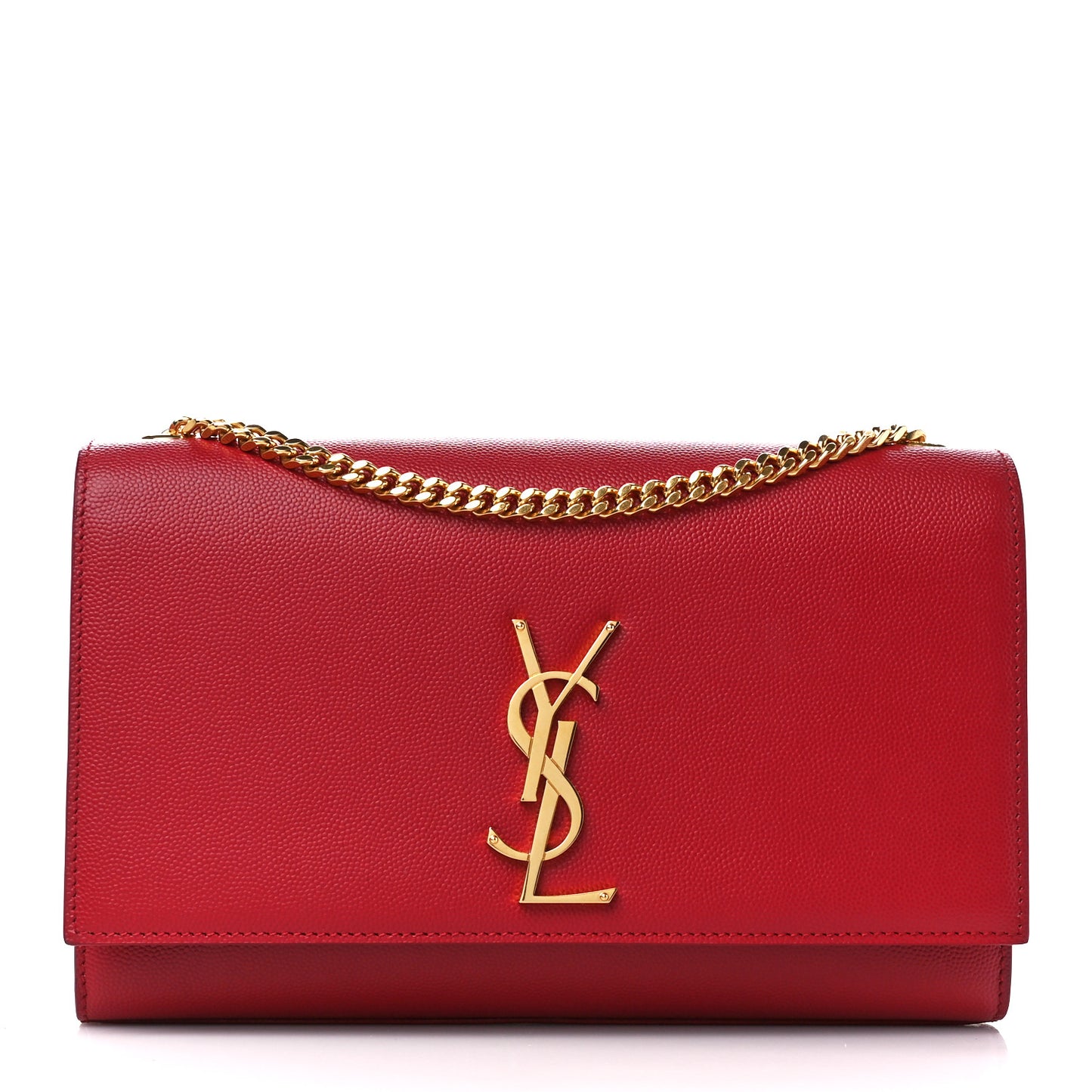 Grain De Poudre Medium Monogram Kate Satchel Red