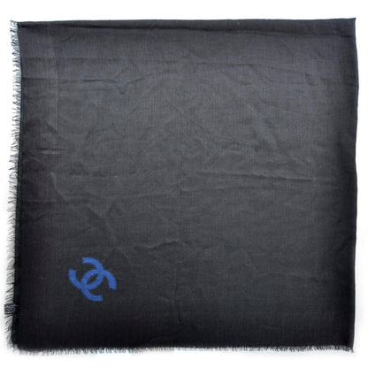 Chanel Cashmere Silk Shawl Black 2 of 9
