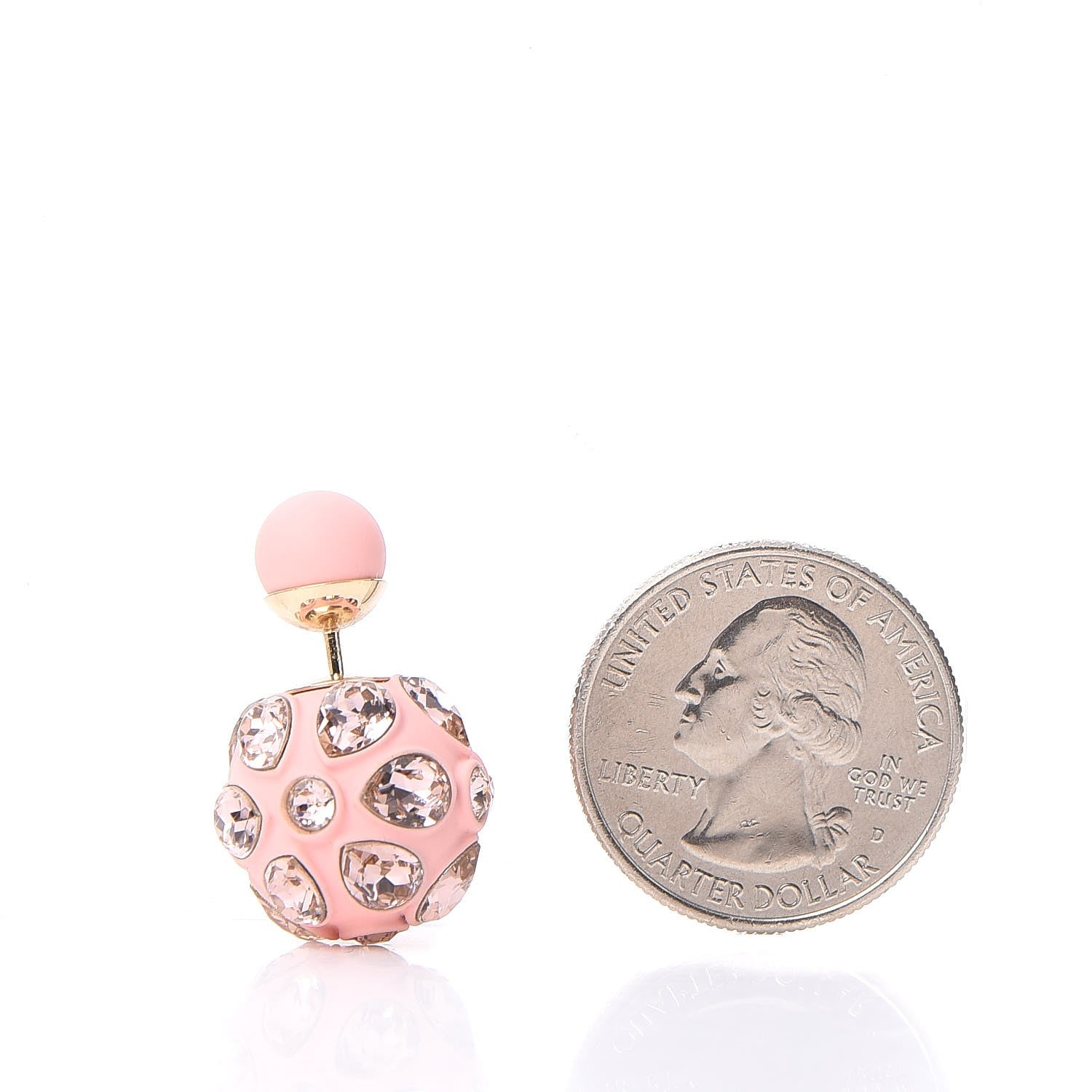Christian Dior Crystal Mise En Dior Tribal Earrings Matte Pink 2 of 4