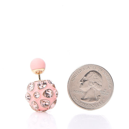 Christian Dior Crystal Mise En Dior Tribal Earrings Matte Pink 2 of 4