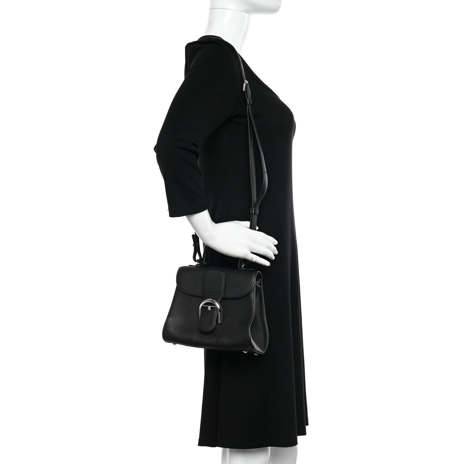 Delvaux Grained Rodeo Calfskin Mini Brillant Camaieux Satchel Black 2 of 11