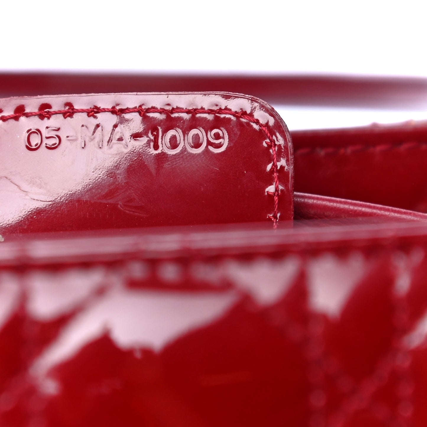 Patent Cannage Medium Lady Dior Red