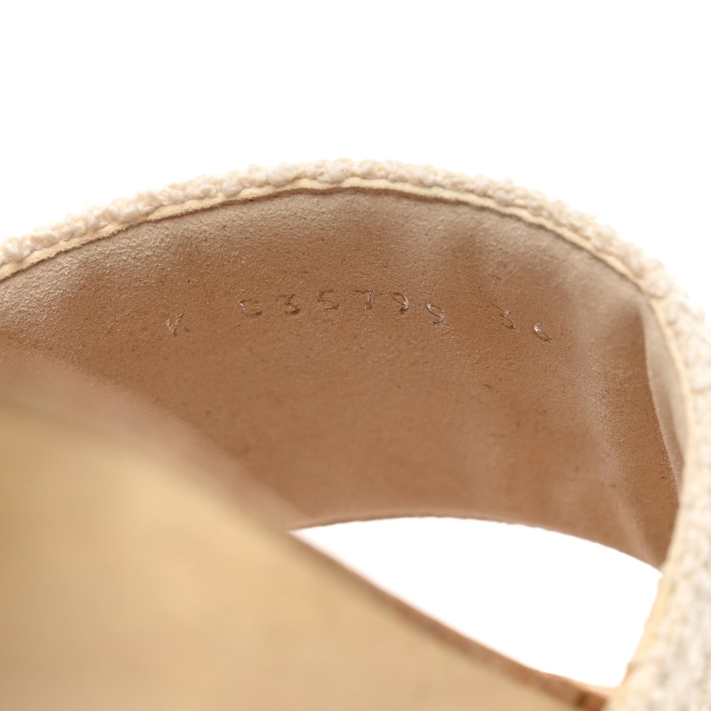 Tweed Patent Calfskin Logo Mules 36 White