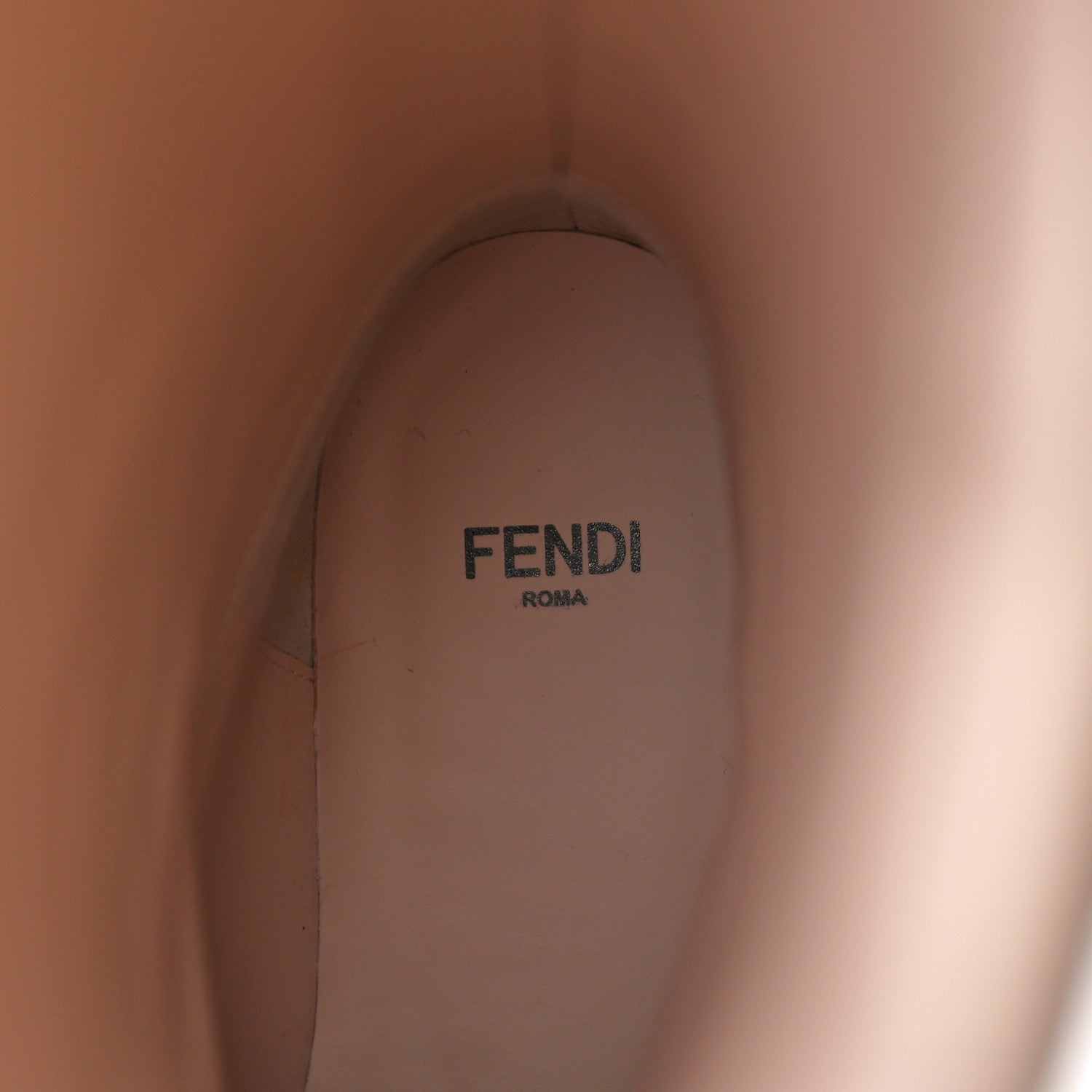 Fendi Calfskin Crocodile Embossed Karligraphy Logo Riding Boots 38 Maya 7 of 9