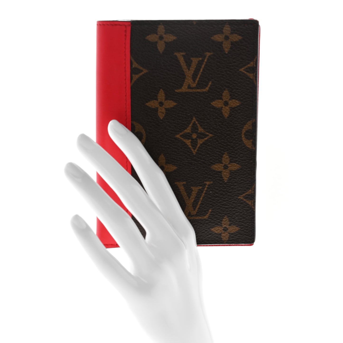Monogram Macassar Passport Cover Sari Red