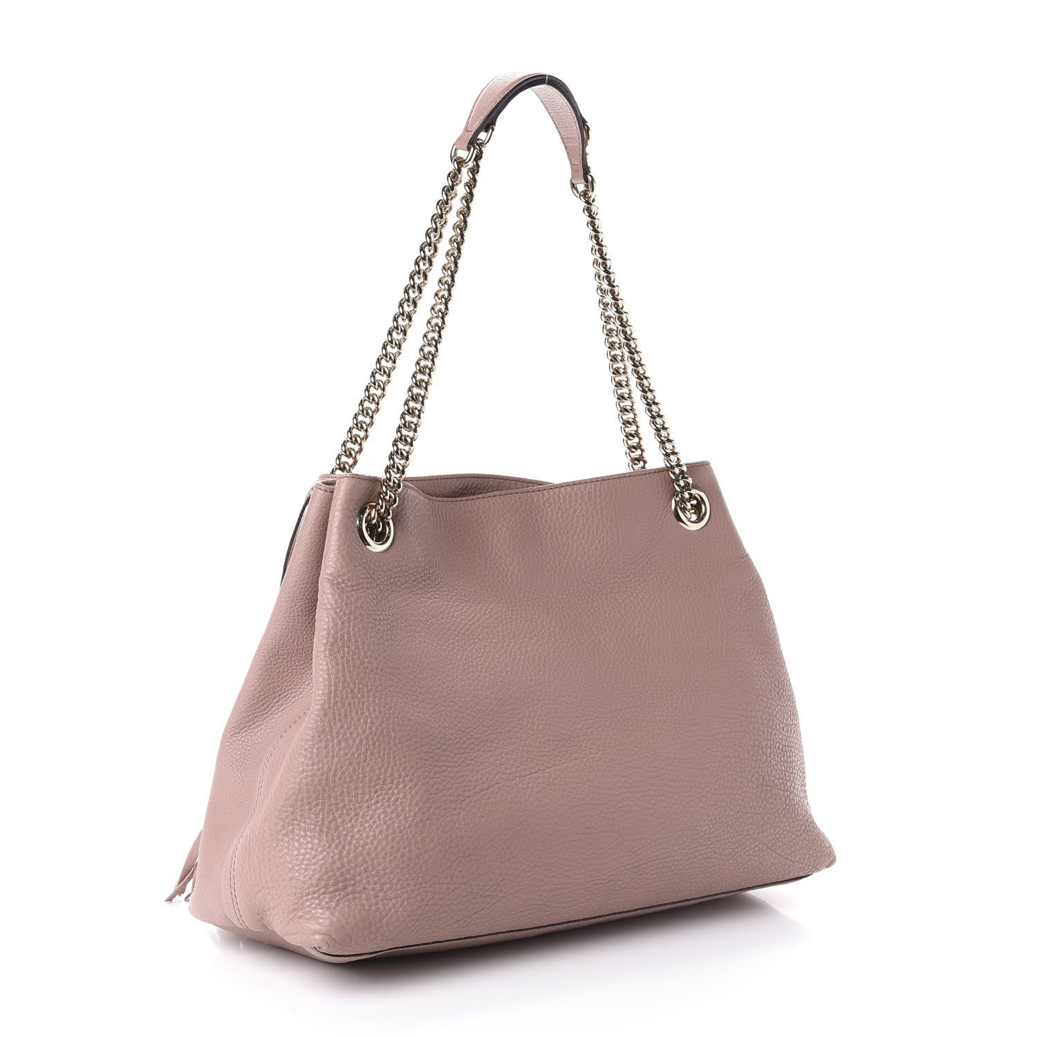 Gucci Pebbled Calfskin Medium Soho Chain Shoulder Bag Dark Cipria 3 of 12