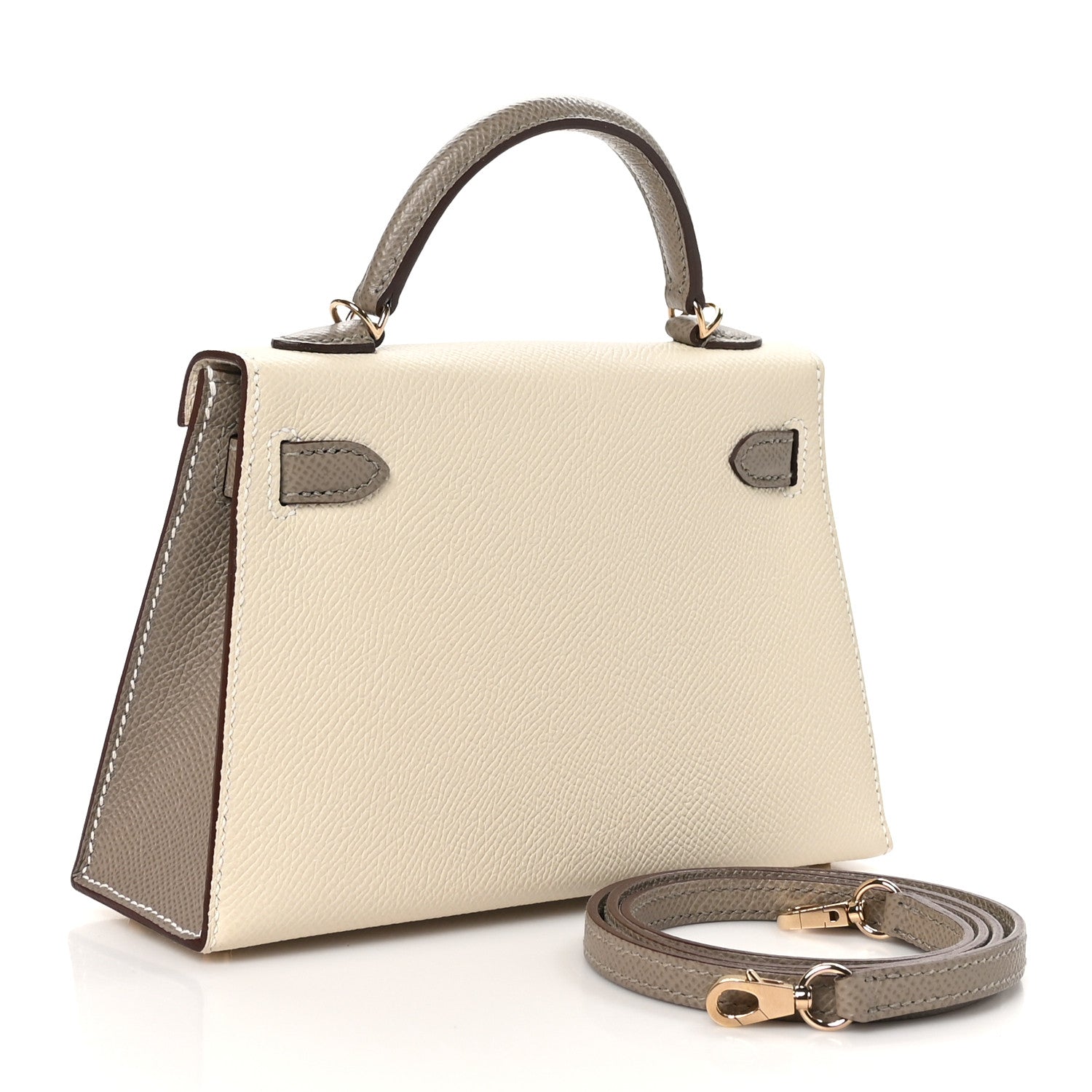 Hermes Epsom Horseshoe Mini Kelly Sellier 20 Craie Gris Asphalte 2 of 13