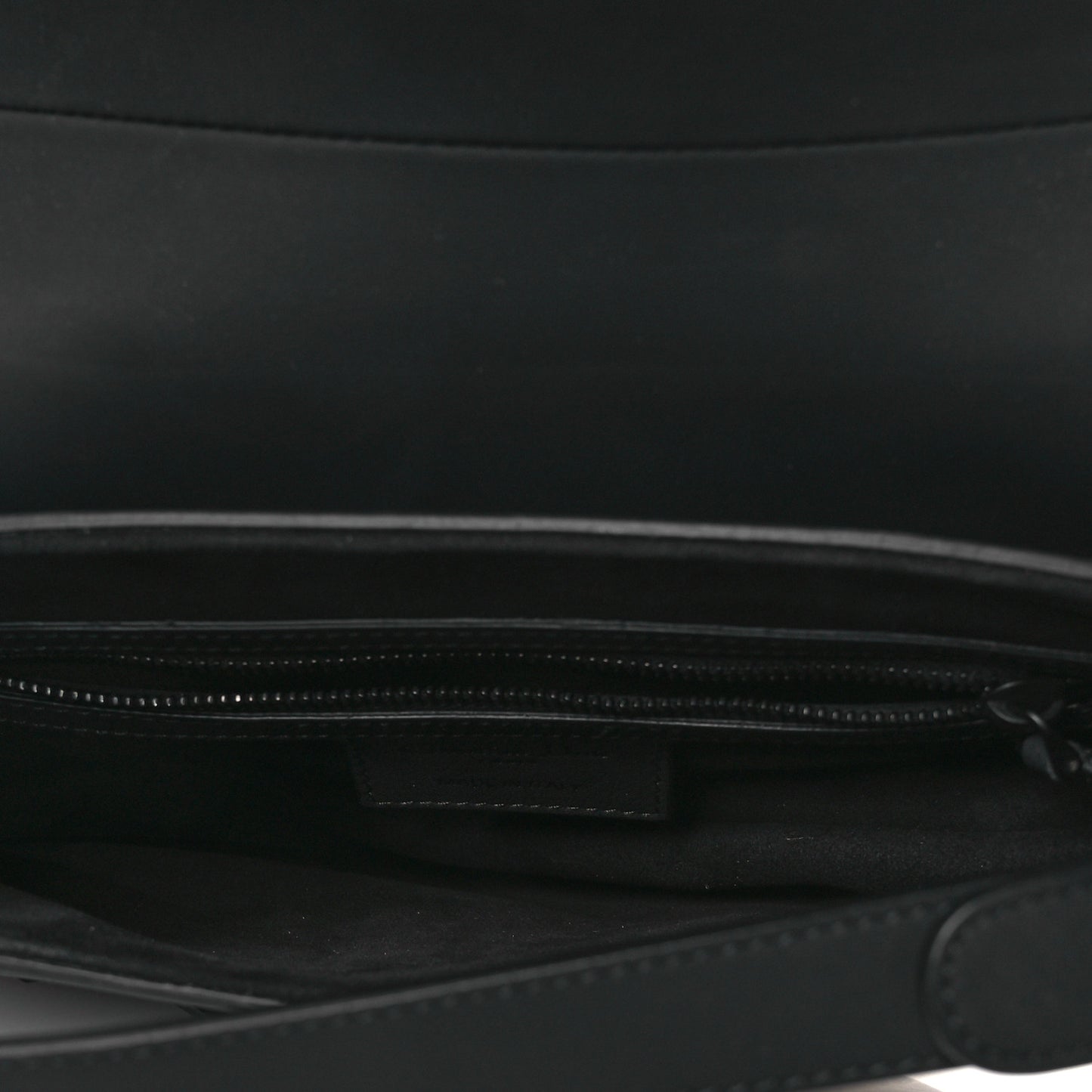 Ultra Matte Calfskin Saddle Bag Black