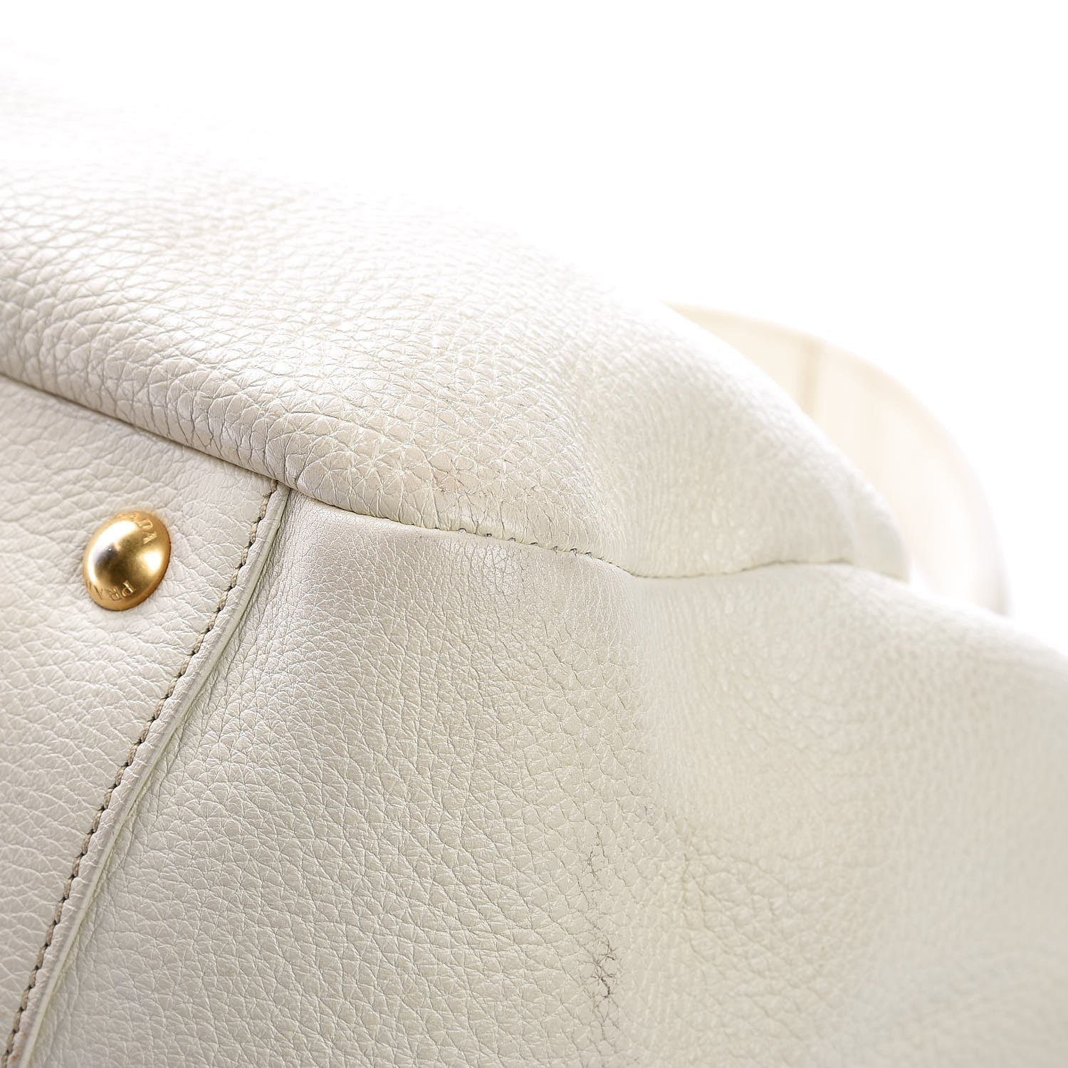 Prada Vitello Daino Side Pocket Hobo Bianco 10 of 18