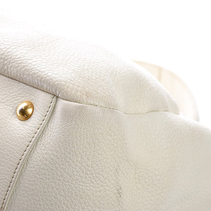 Prada Vitello Daino Side Pocket Hobo Bianco 10 of 18