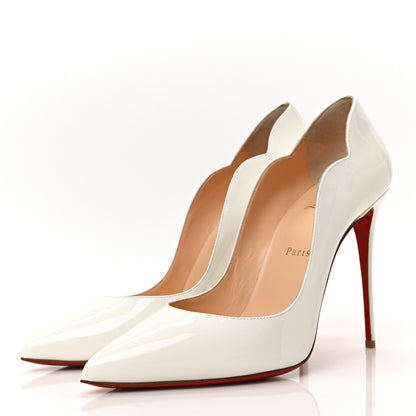 Christian Louboutin Patent Hot Chick 100 Pumps 41 White 3 of 9