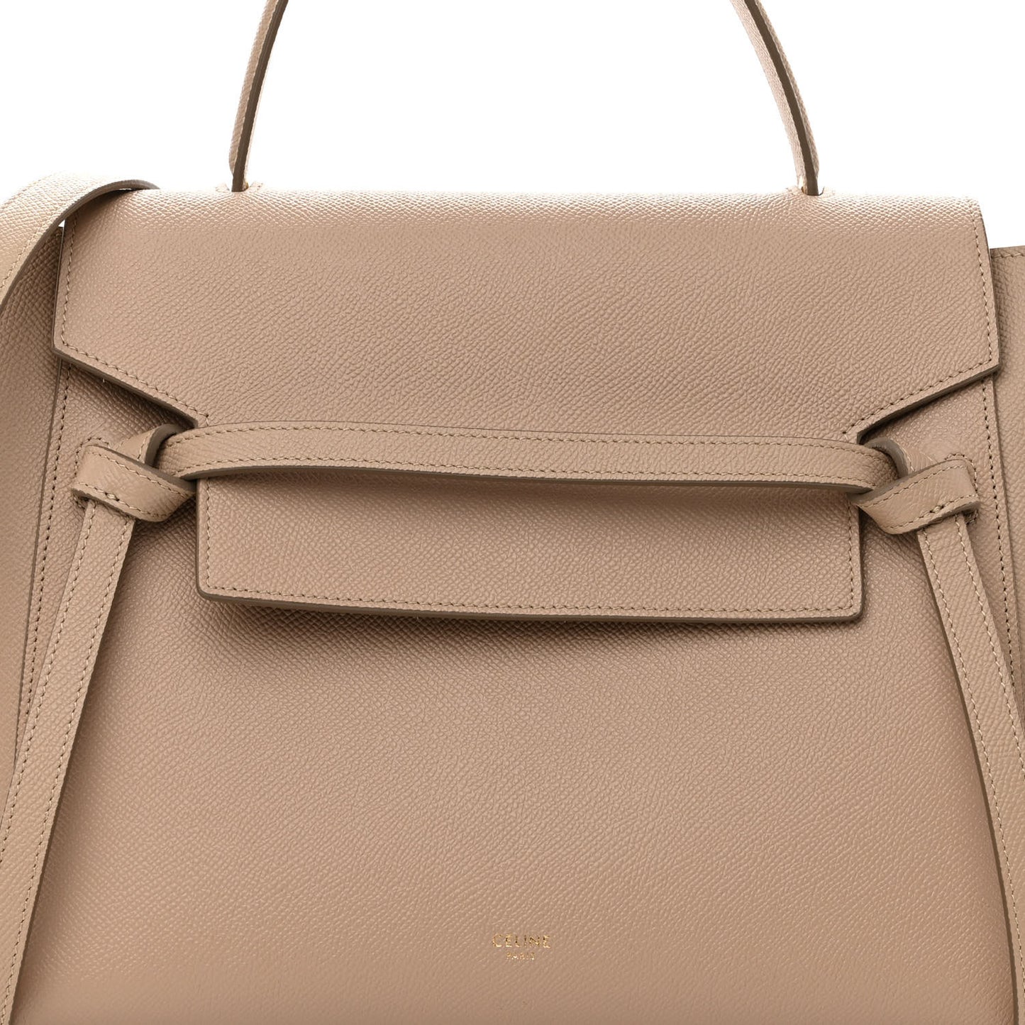 Grained Calfskin Mini Belt Bag Light Taupe