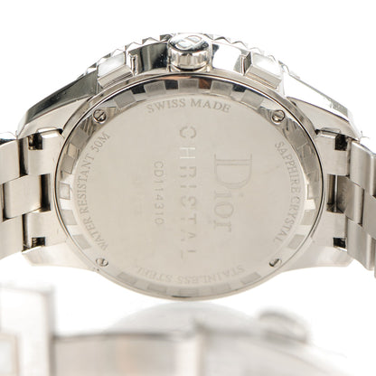 Christian Dior Stainless Steel Diamond Sapphire 38mm Christal Chronograph Quartz Watch White 8 of 8