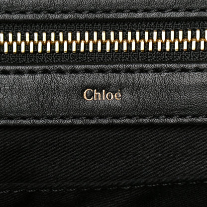 Chloe Calfskin Medium Alice Satchel Fir Green Black 6 of 12