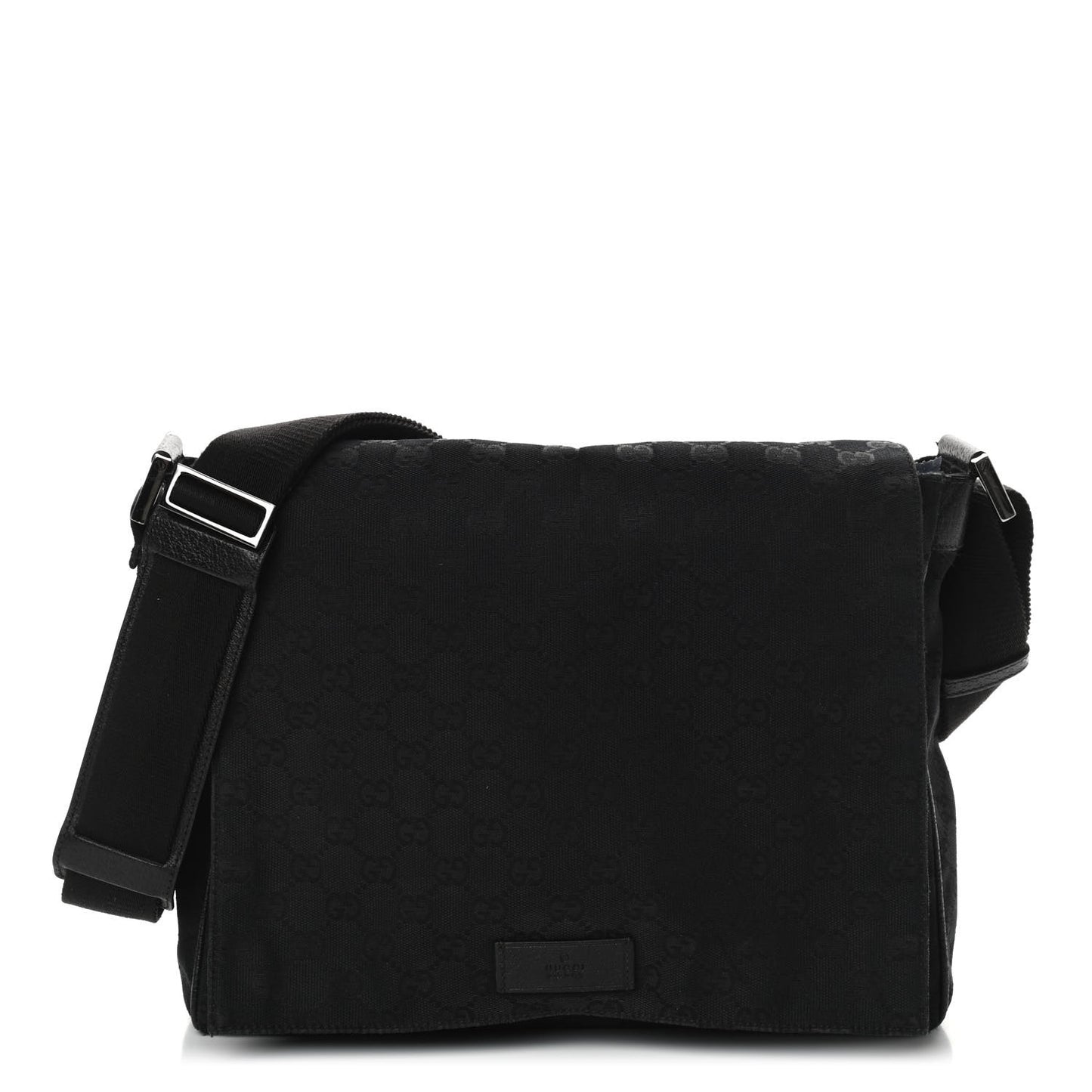 Monogram Small Flap Messenger Bag Black