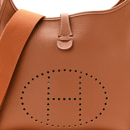Hermes Taurillon Clemence Evelyne III PM Gold 8 of 11