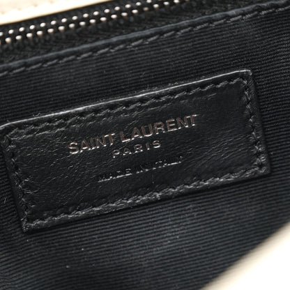 Saint Laurent Crinkled Calfskin Matelasse Monogram Medium Niki Chain Satchel Crema Soft 6 of 10