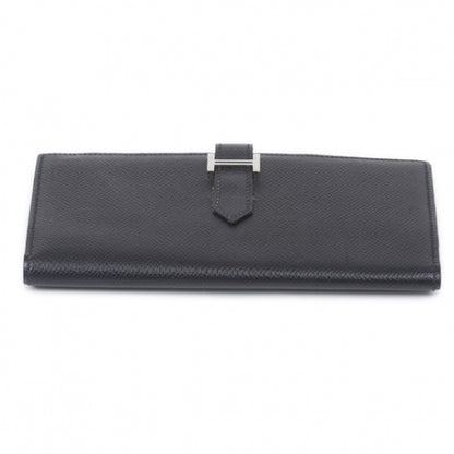 Hermes Epsom Leather Bearn Wallet Noir 3 of 10