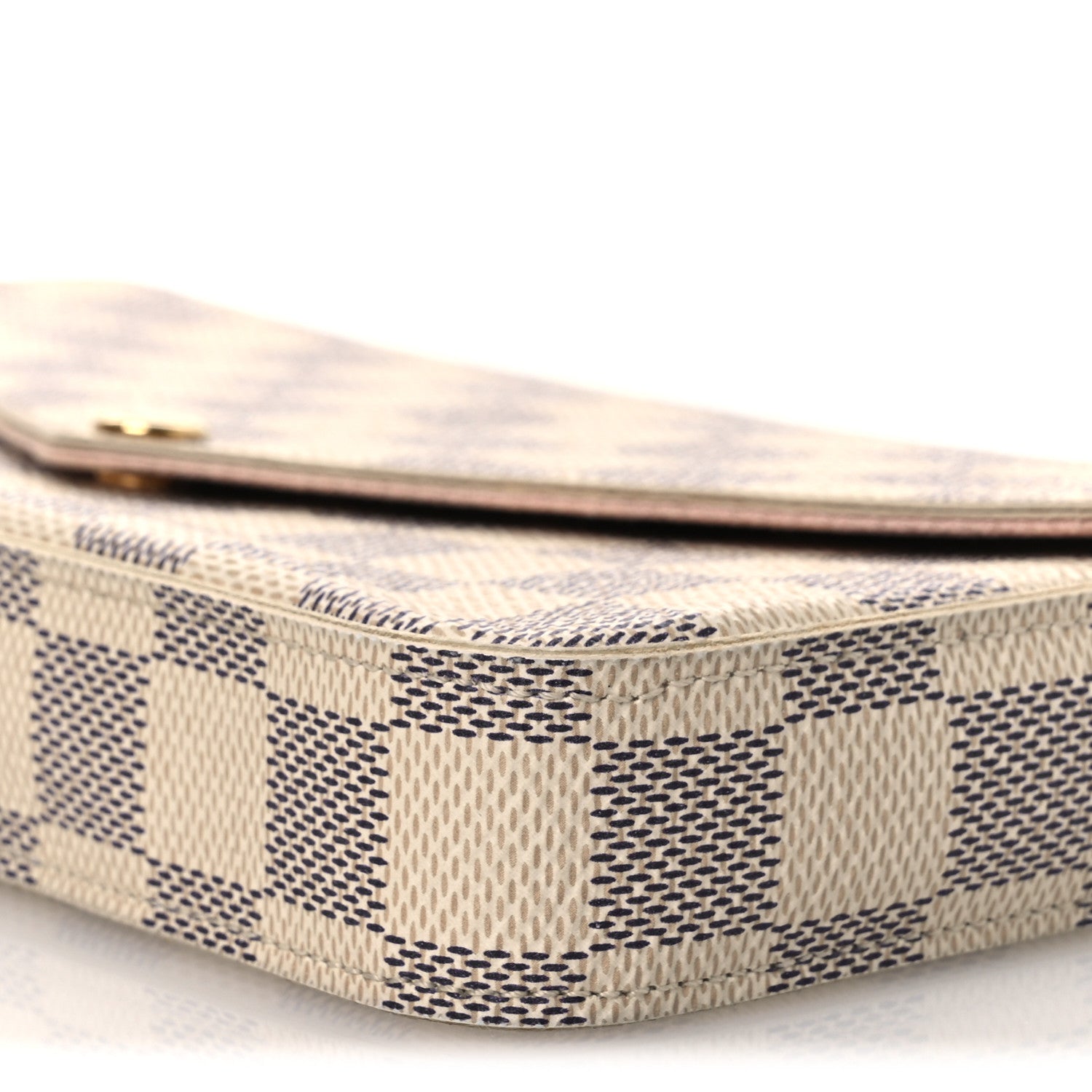 Louis Vuitton Damier Azur Pochette Felicie Chain Wallet Rose Ballerine Rose Ballerine 11 of 11