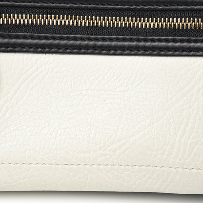 Celine Smooth Calfskin Shrunken Lambskin Mini Bi-Color Luggage Black White 10 of 14