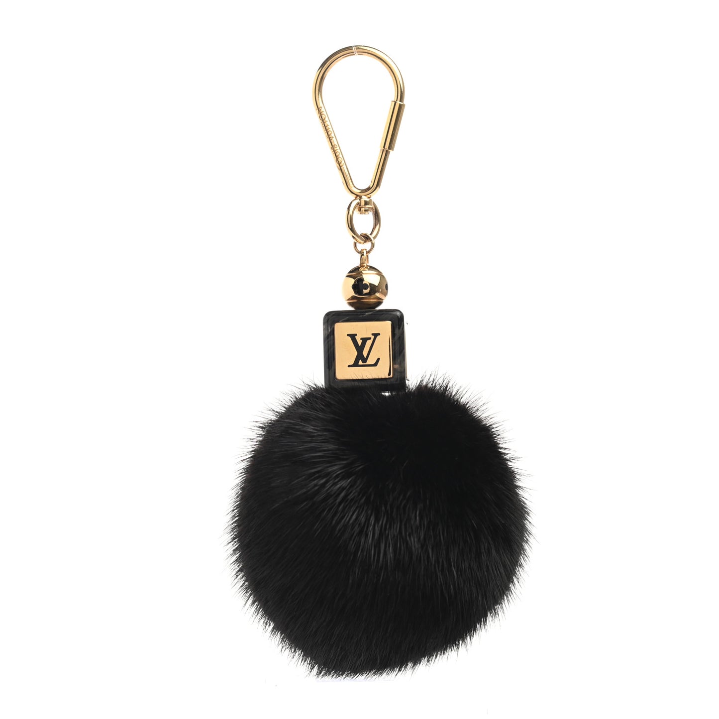 Mink Fur Fluffy Bag Charm Black