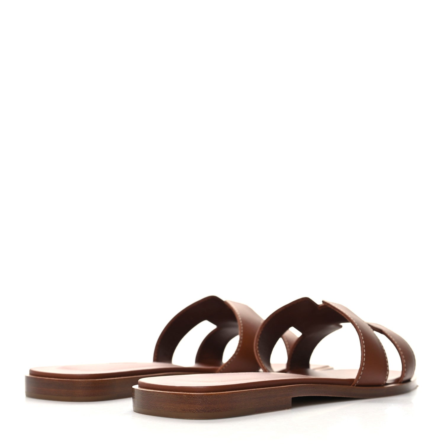 Hermes Box Calfskin Oran Sandals 38 Gold 4 of 8