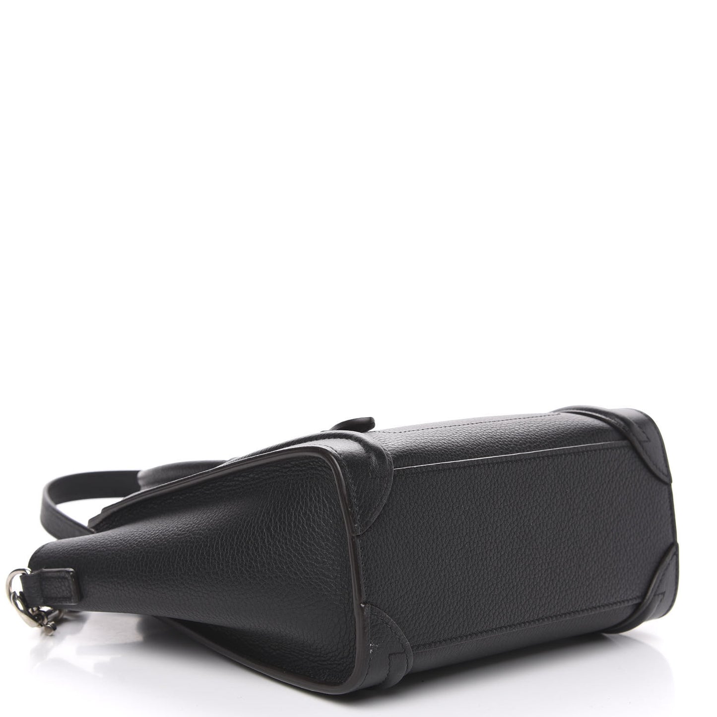 Drummed Calfskin Nano Luggage Black