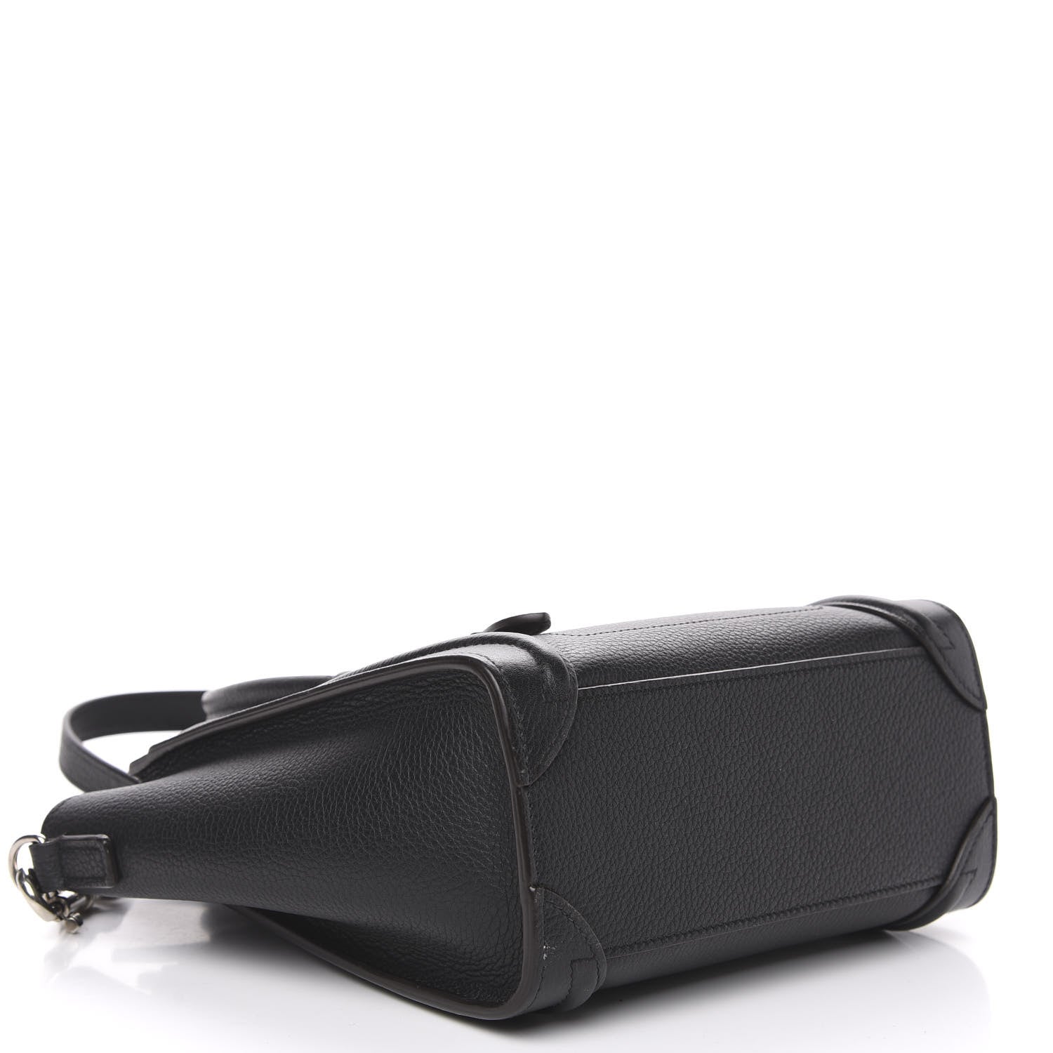 Celine Drummed Calfskin Nano Luggage Black 5 of 10