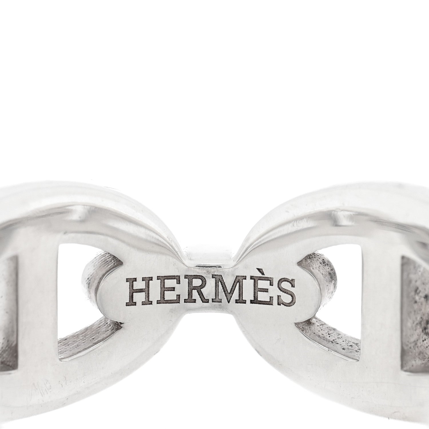 Hermes Sterling Silver PM Chaine d'Ancre Enchainee Band Ring 53 6.5 4 of 5