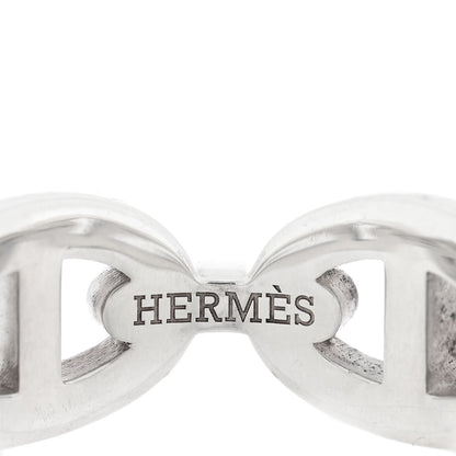 Hermes Sterling Silver PM Chaine d'Ancre Enchainee Band Ring 53 6.5 4 of 5