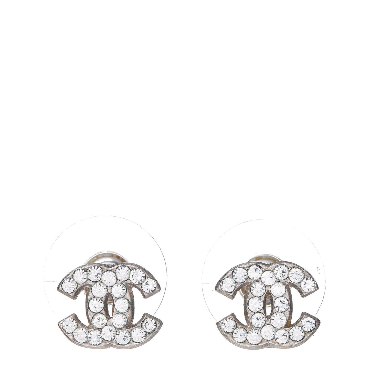 Crystal Mini Timeless CC Earrings Silver