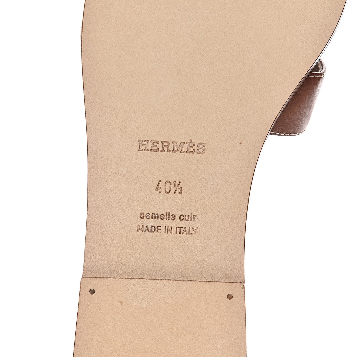 Box Calfskin Oran Sandals 40.5 Gold
