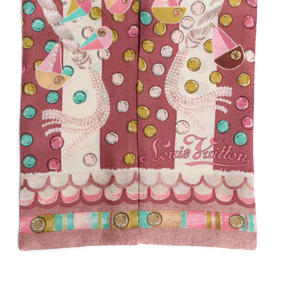 Louis Vuitton Silk Escale Bandeau Pink 3 of 6