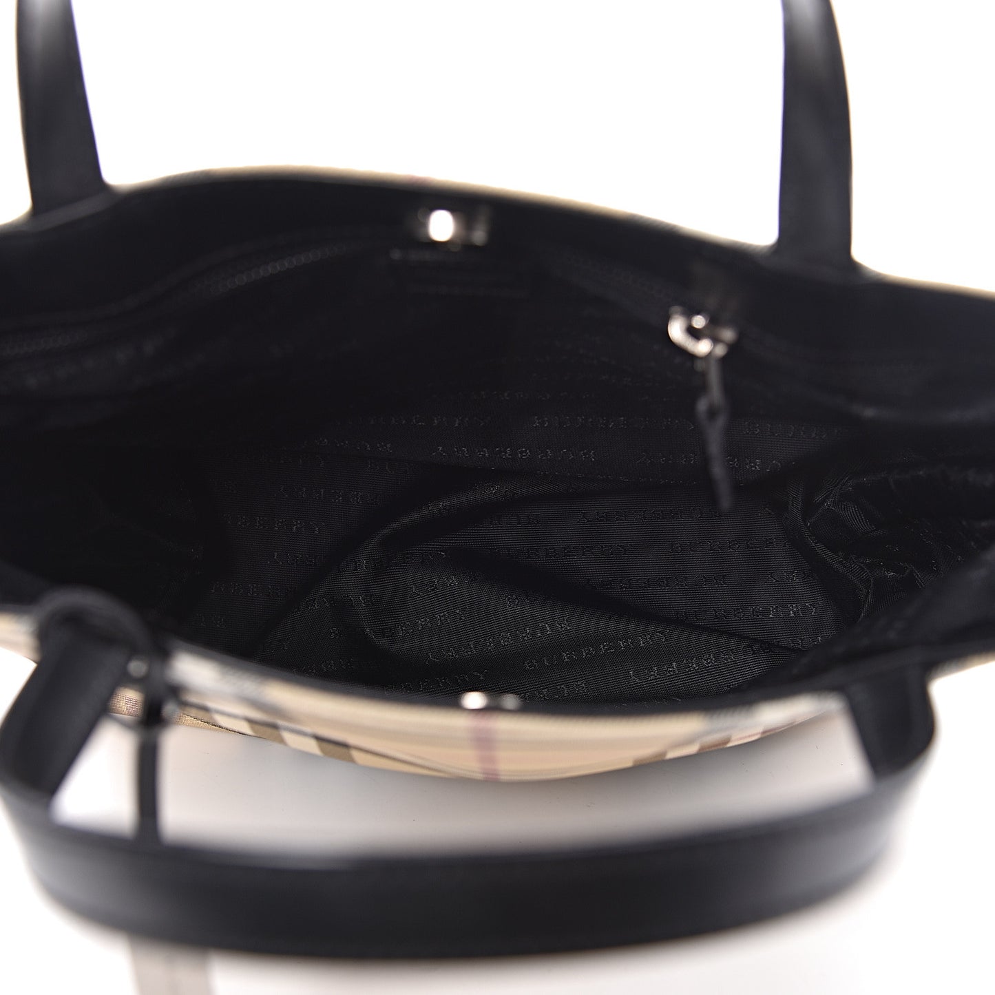 House Check Medium Tote Black