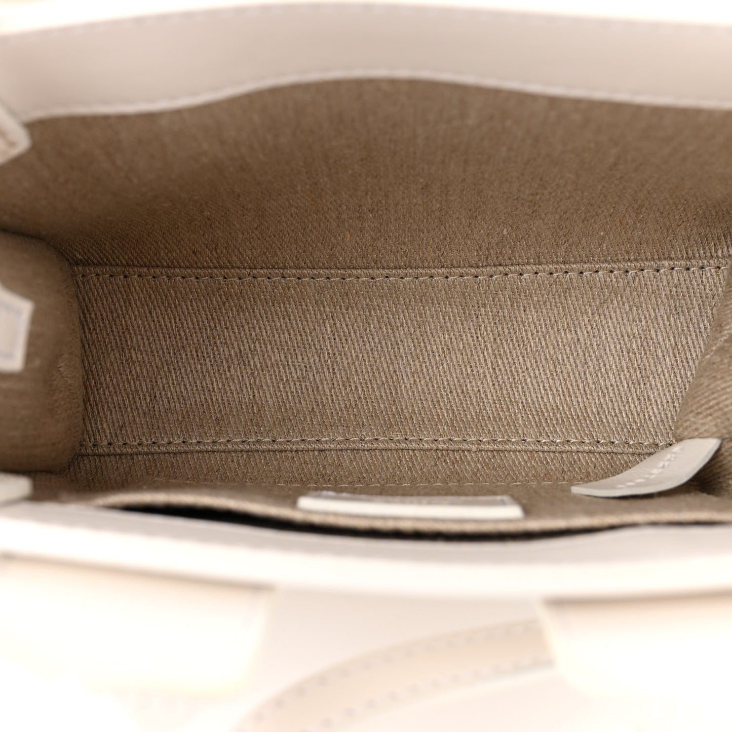 Calfskin Mini Woody Ribbon Tote White