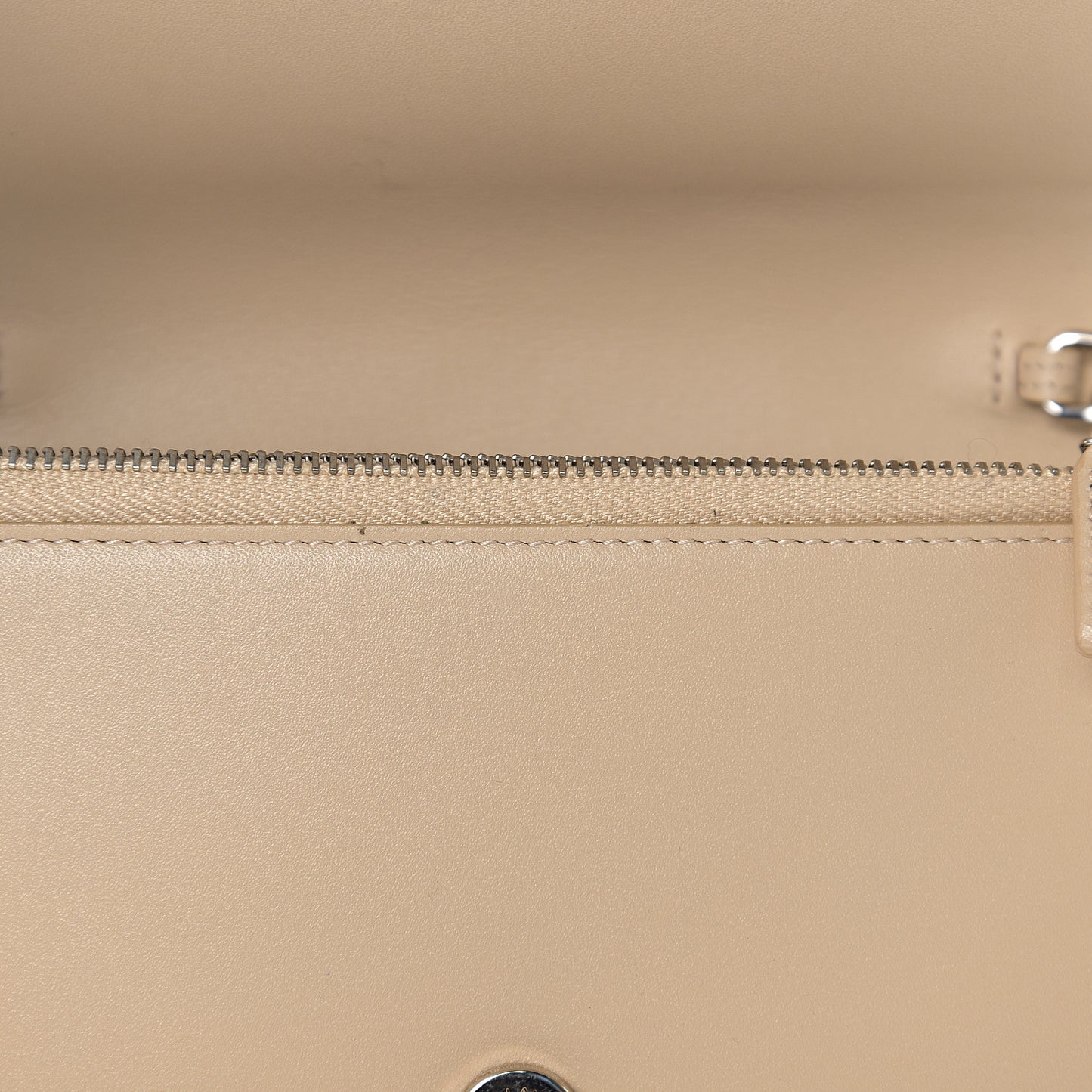 Smooth Calfskin Classic Monogram Kate Tassel Chain Wallet Light Natural