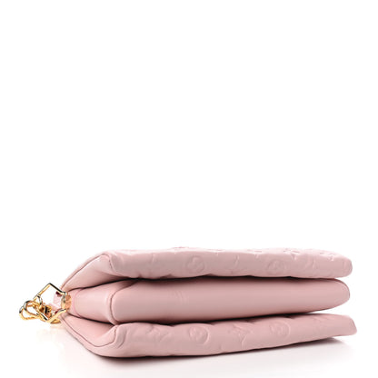 Louis Vuitton Lambskin Embossed Monogram Coussin PM Rose 3 of 7