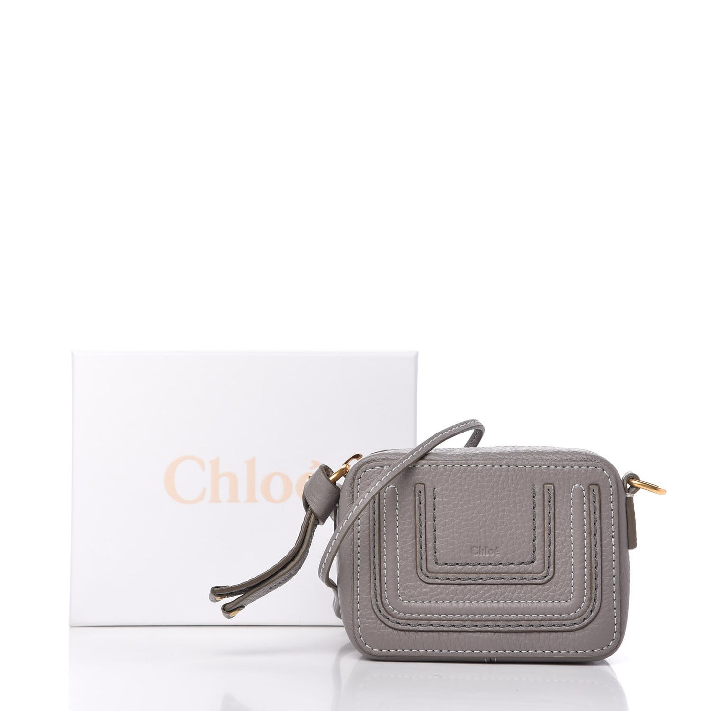 Calfskin Mini Marcie Crossbody Bag Cashmere Grey