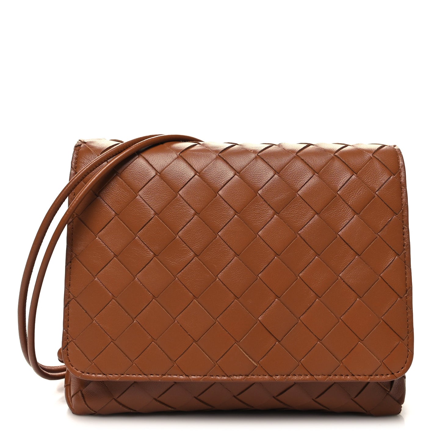 Nappa Intrecciato Mini Crossbody Bag Wood