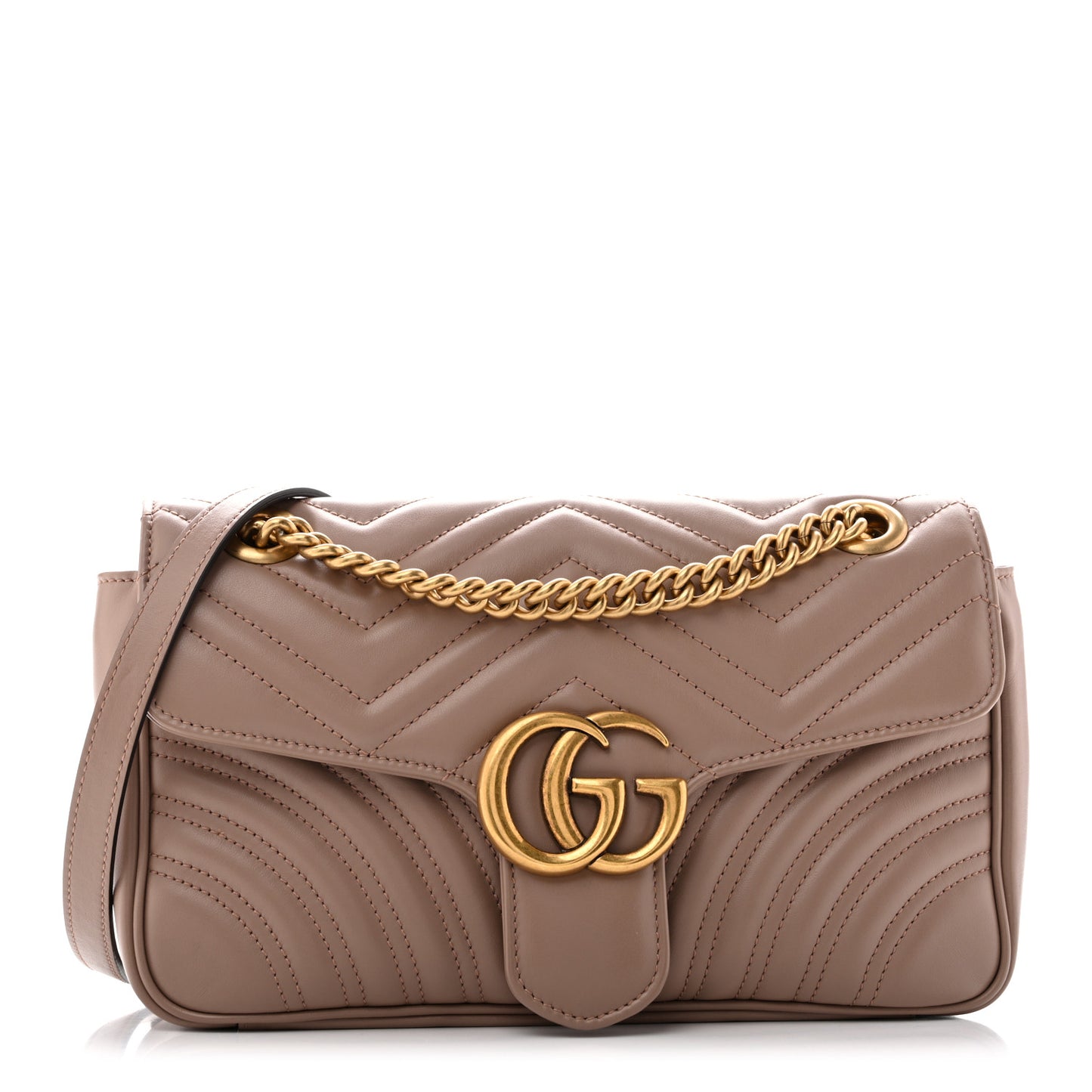 Calfskin Matelasse Small GG Marmont Shoulder Bag Porcelain Rose