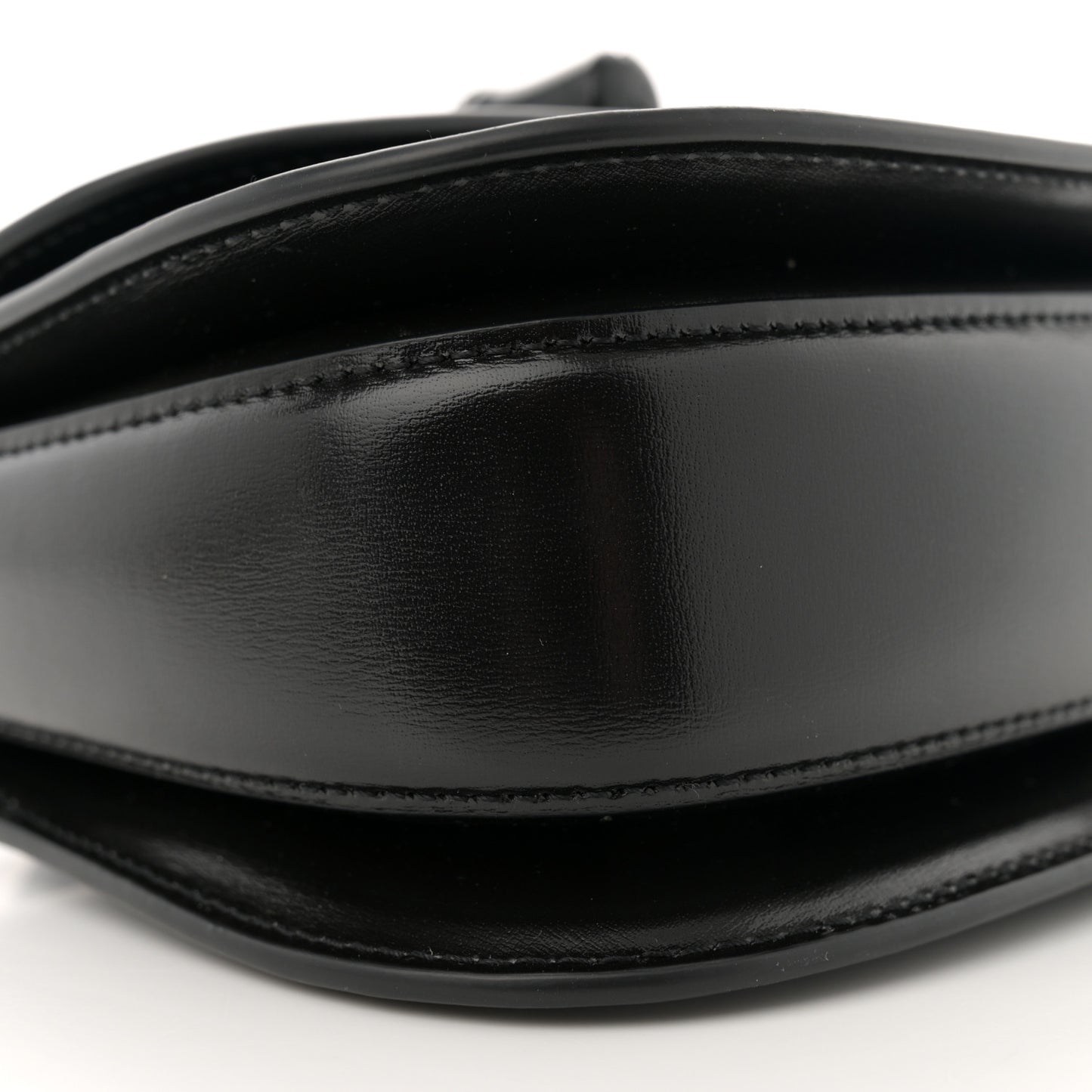 Boarded Dyana Lux Calfskin Web Monochrome Mini Bamboo 1947 Top Handle Bag Black