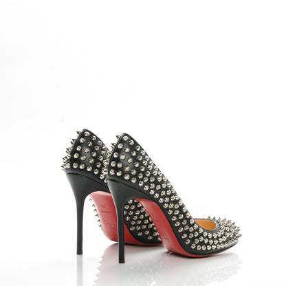 Christian Louboutin Nappa Fifi Spikes 100 Pumps 36 Black 4 of 7