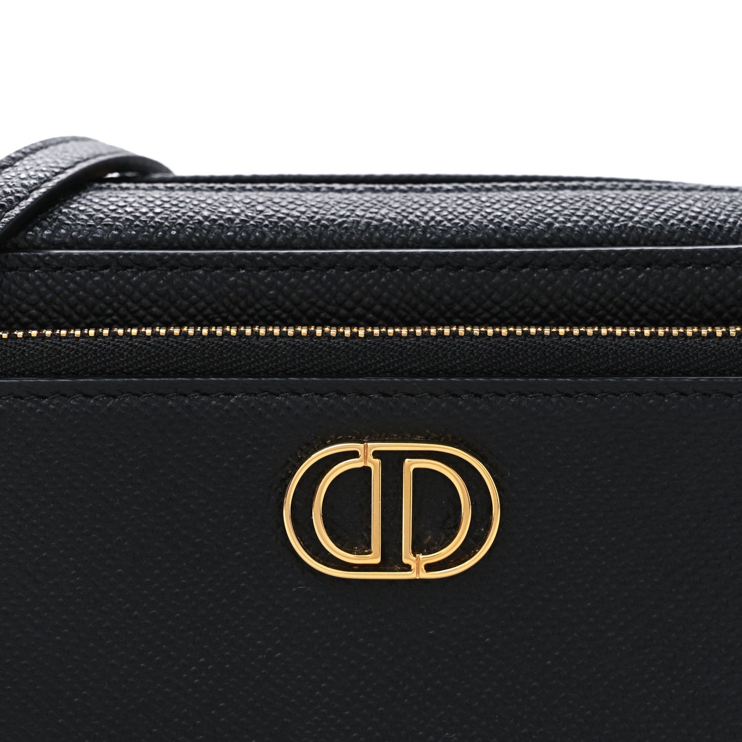 Christian Dior Grained Calfskin Caro Double Pouch Black 8 of 10