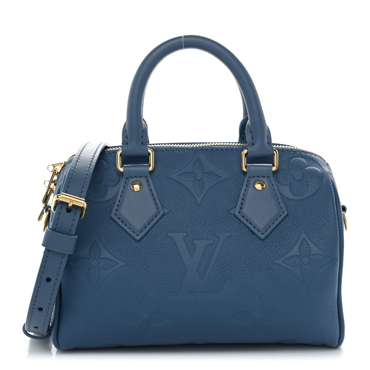 Louis Vuitton Empreinte Monogram Giant Speedy Bandouliere 20 Blue Jean 1 of 10
