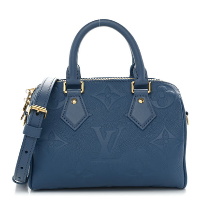 Louis Vuitton Empreinte Monogram Giant Speedy Bandouliere 20 Blue Jean 1 of 10